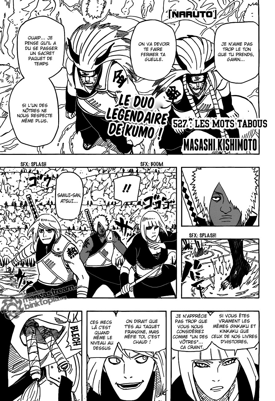 Chapitre Scan Naruto 527 VF Page 01