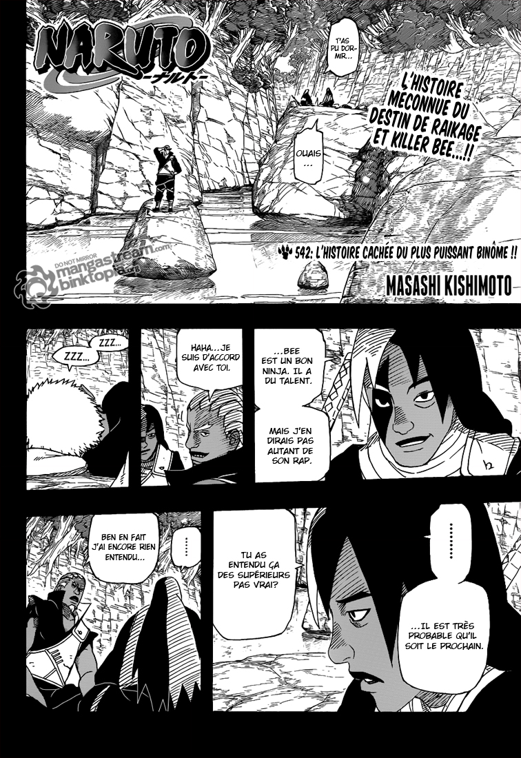 Chapitre Scan Naruto 542 VF Page 03